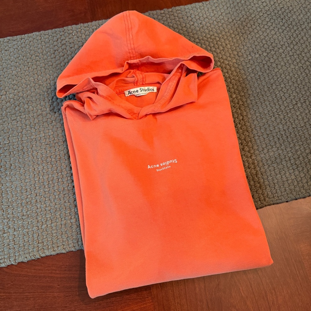 Acne Studios Orange Hooded L/S Tee